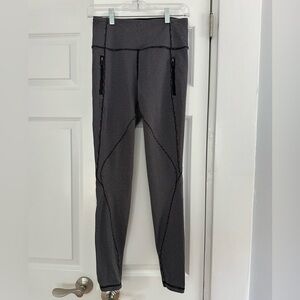Lululemon High-Waist Teeny Check pattern running leggings black/white size 6